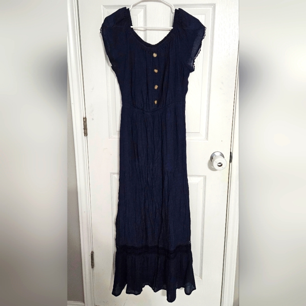 Navy maxi dress